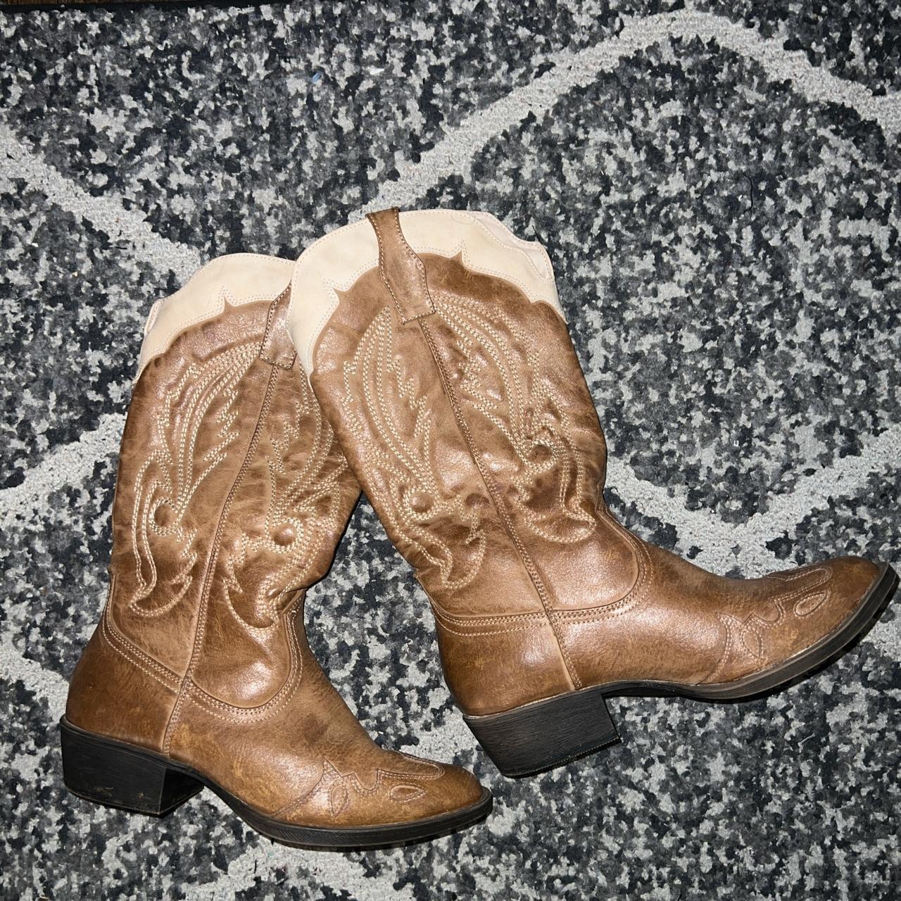 Coconuts by Matisse Western Boot — Chestnut Worn... - Depop