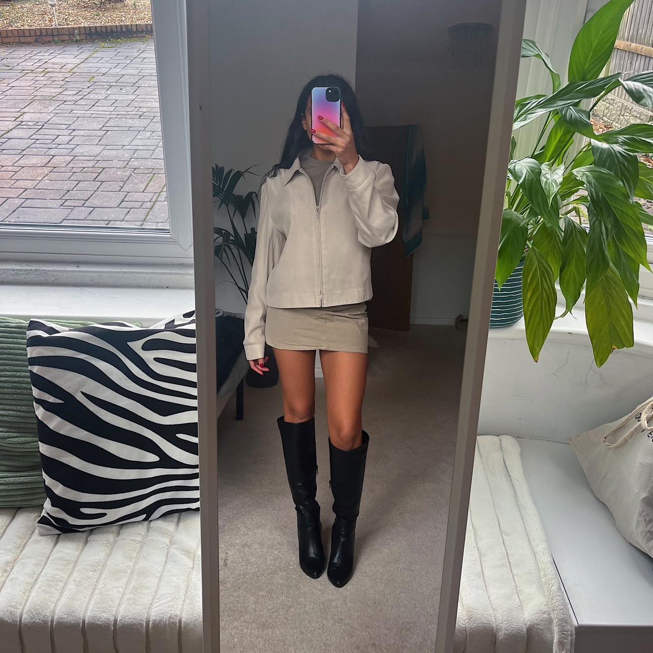 Vintage classic next cream full zip up Harrington... Depop