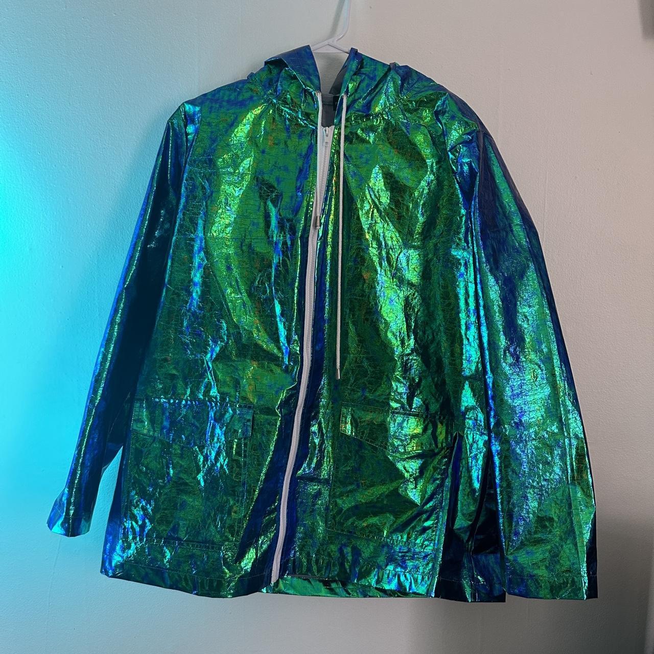 Green shop holographic jacket