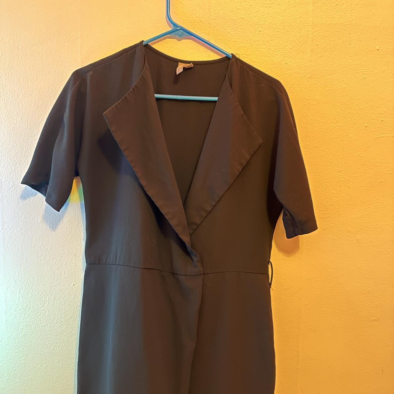 Cute and simple black poly jumpsuit from Asos in... Depop