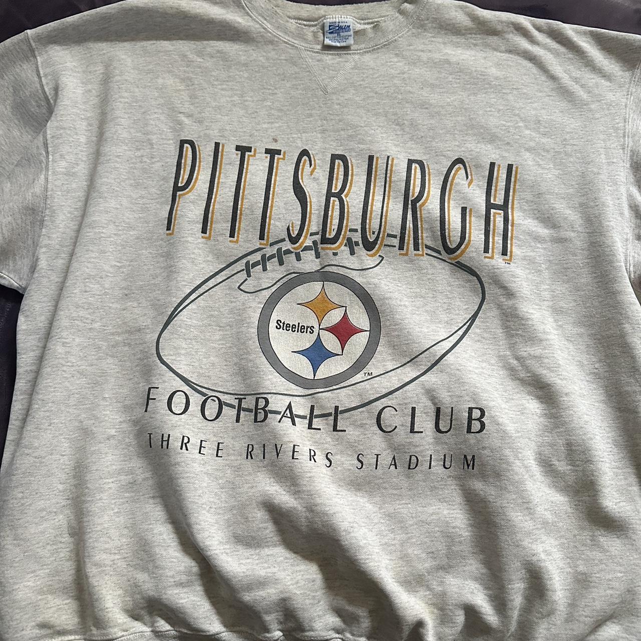 Steelers on sale grey sweatshirt