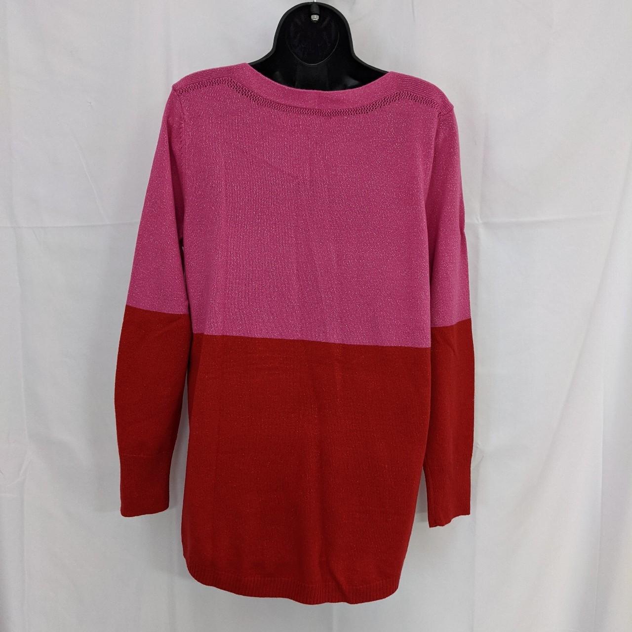 Women's Pink and Red Jumper | Depop