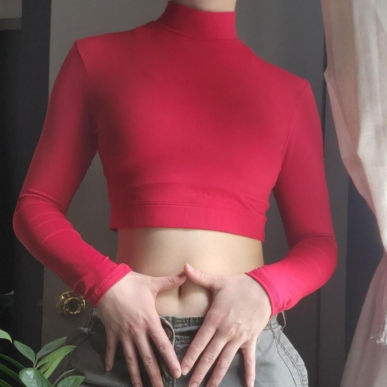 Body Wrap Women's Red Crop-top