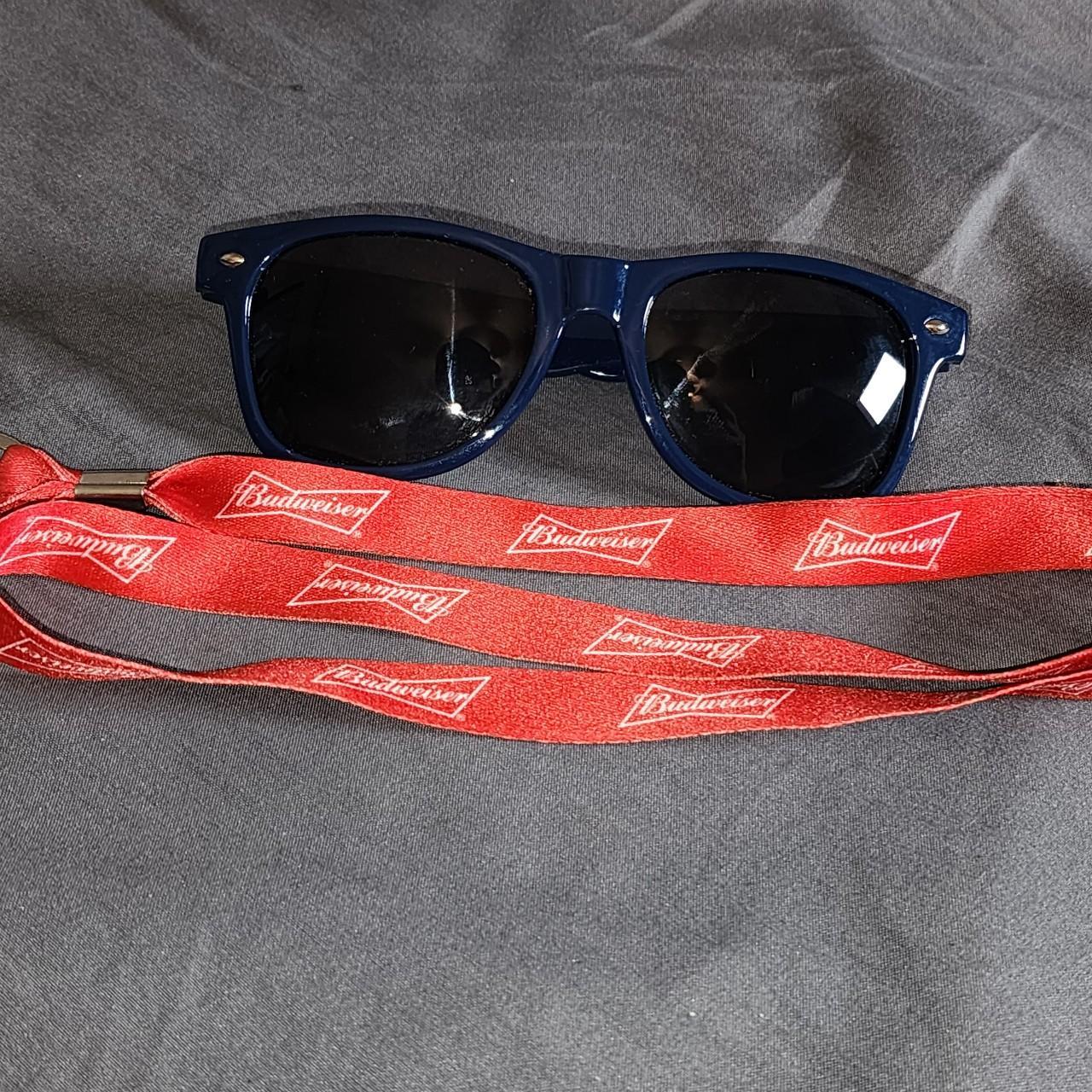 BUD LIGHT SUNGLASSES + BUDWEISER LANYARD + YETI... Depop