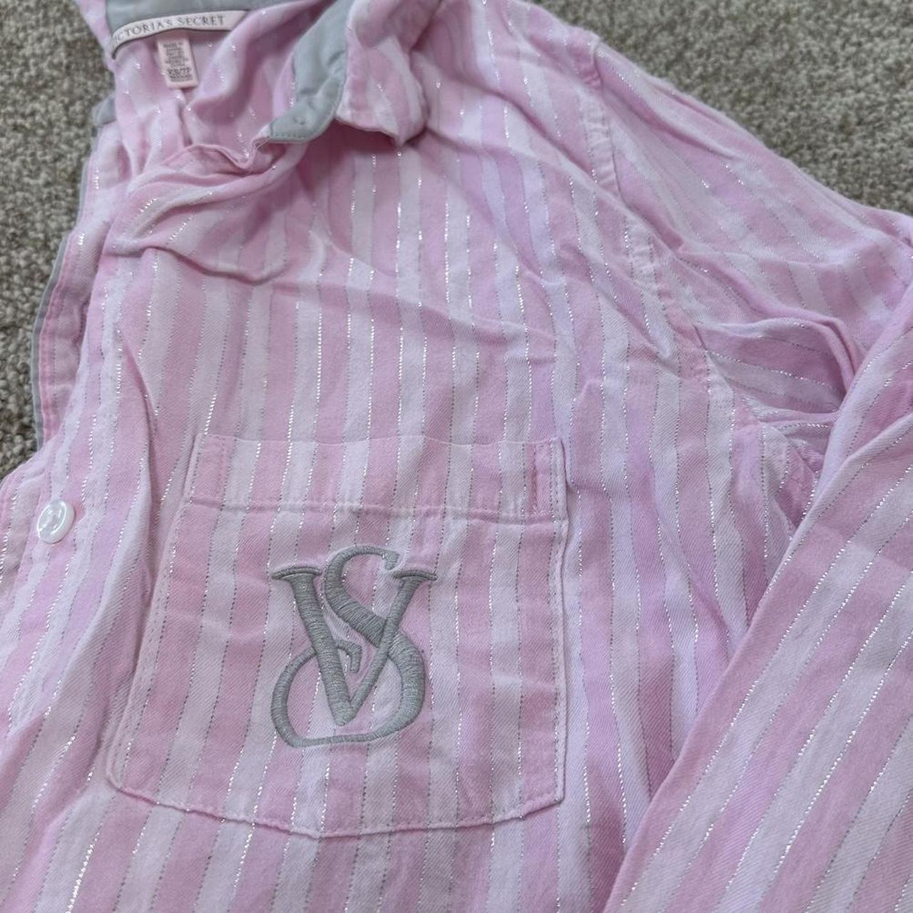 Victoria secret pajama set, long sleeve button up... Depop