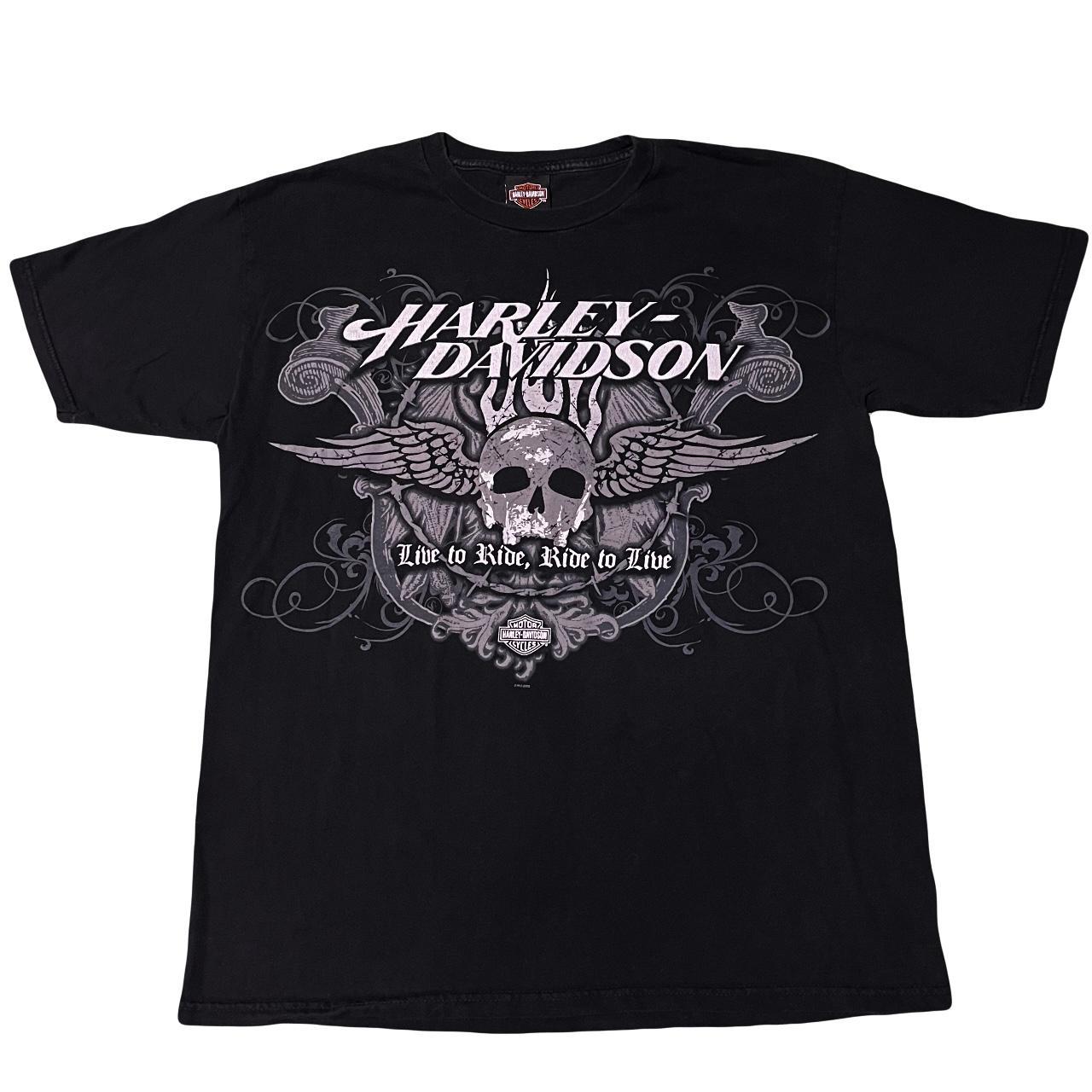 Skull Harley Davidson shirt from Las Vegas, with... - Depop