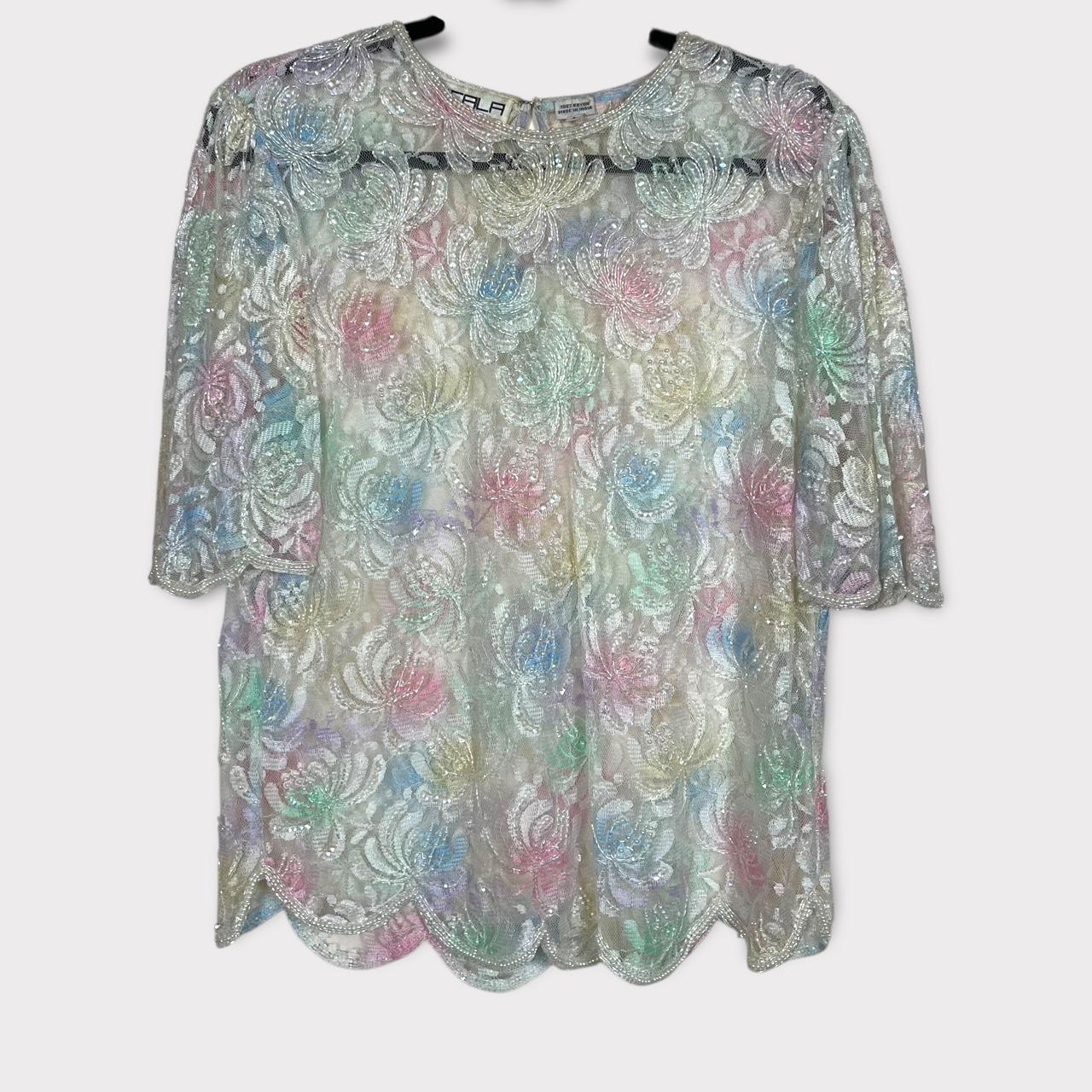 Scala Women's Blouse - White/Multi - L – Scala Sh… - image 1