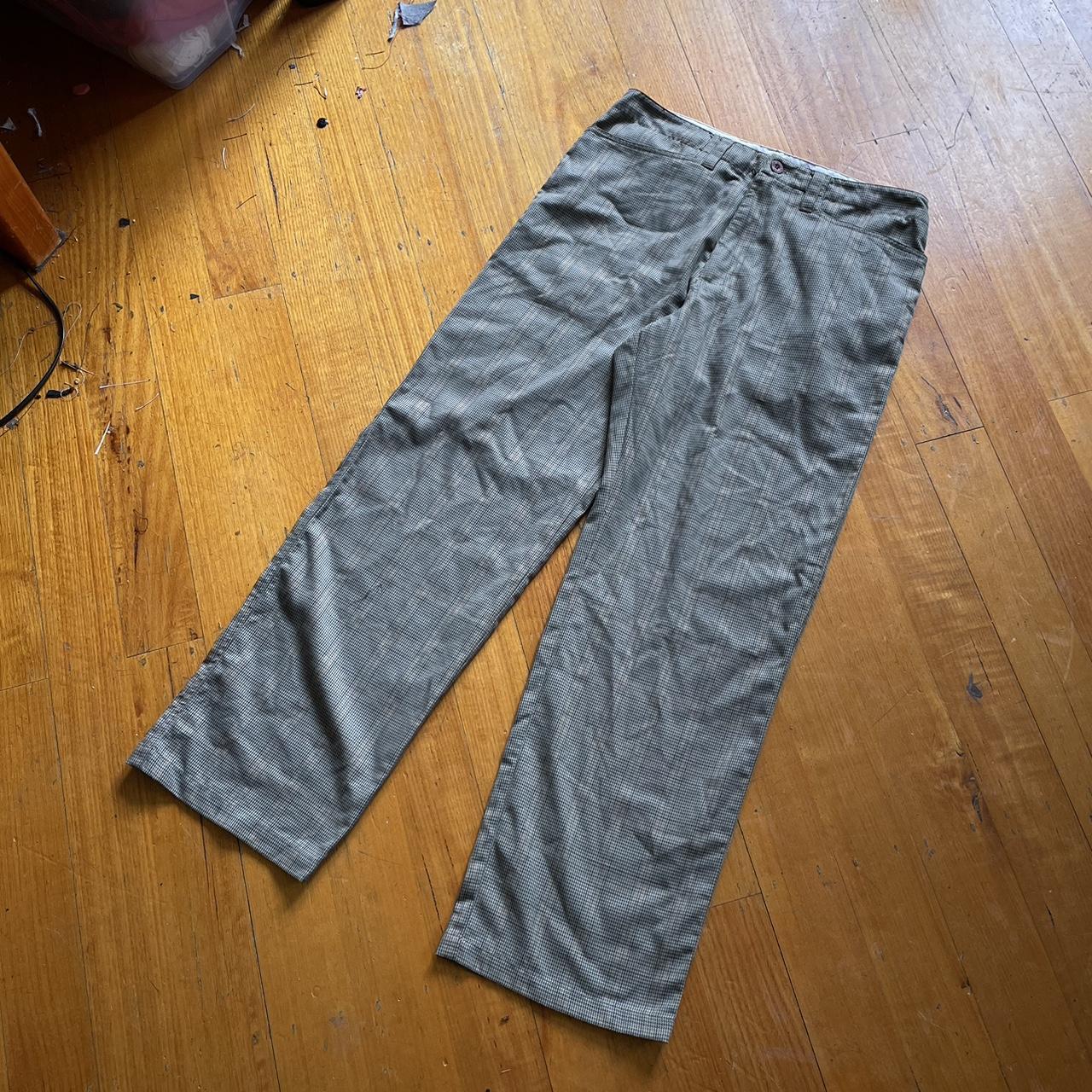 VINTAGE BAGGY QUIKSILVER SUIT PANTS! nice checkered... - Depop