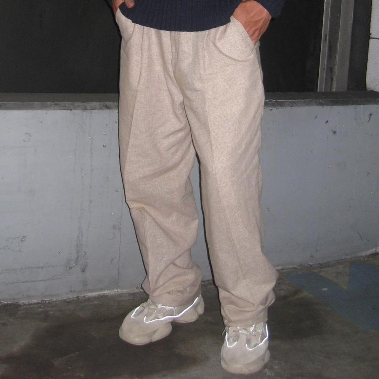 Men's baggy linen pants