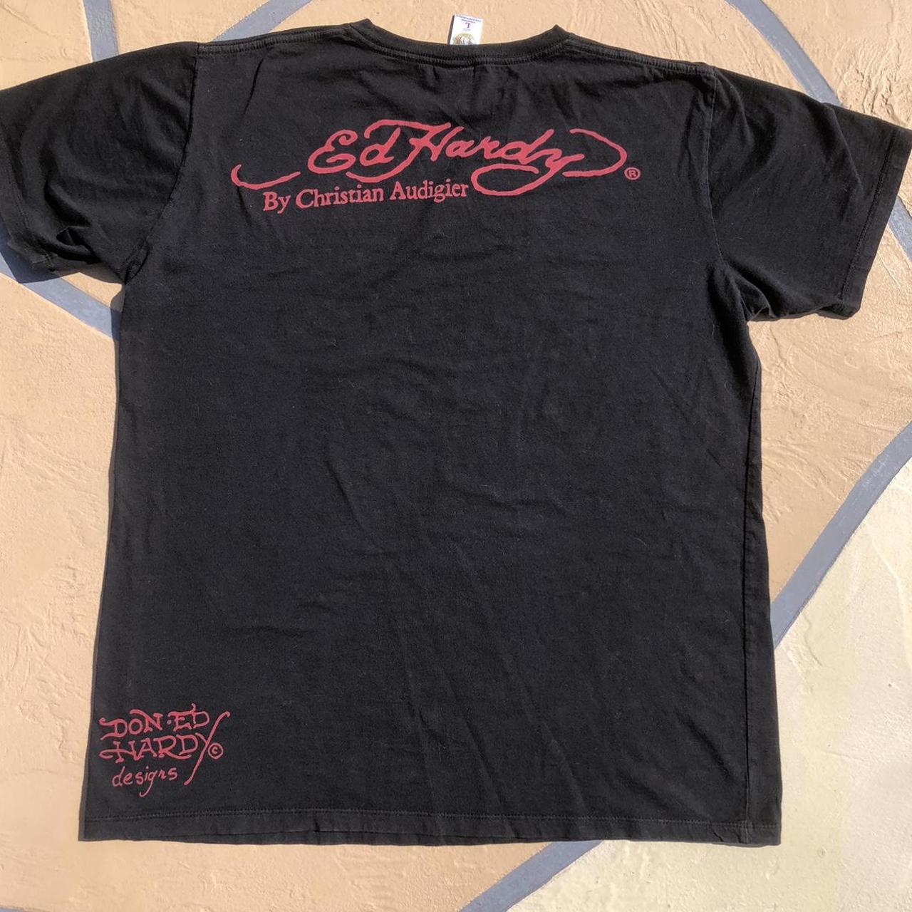 Ed Hardy Men's Black T-shirt | Depop