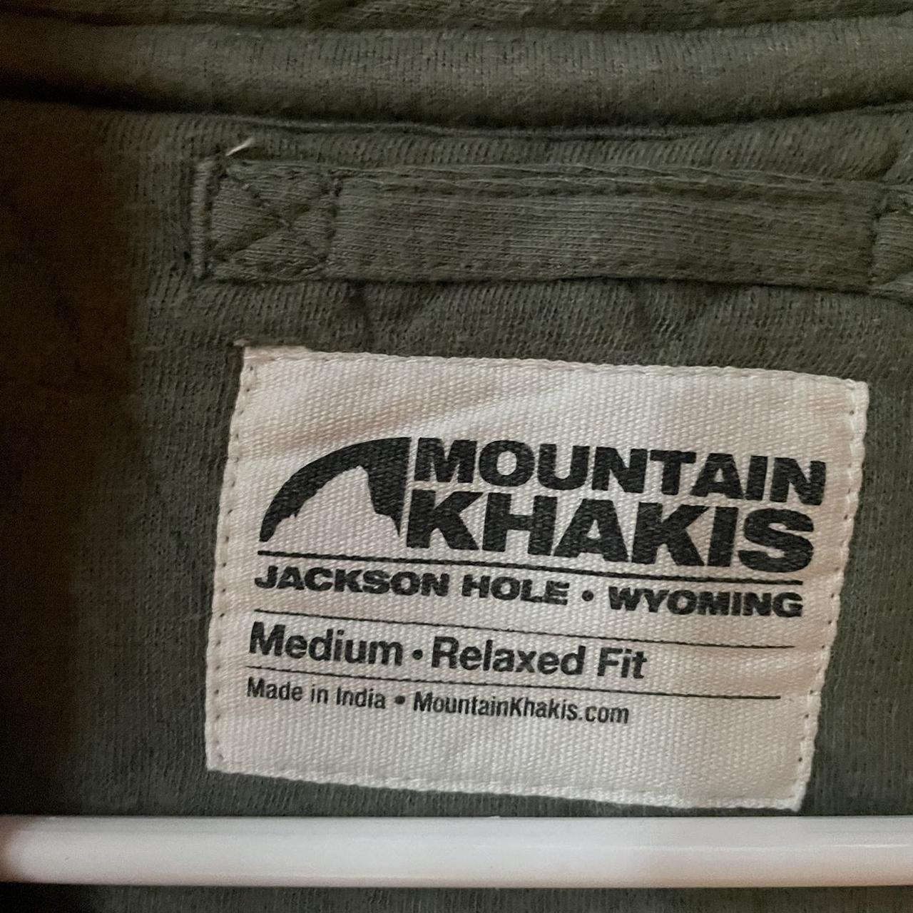 Mountain Khakis Men's Green and Khaki Jacket Depop