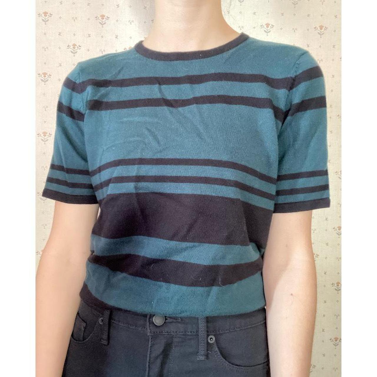 Green And Black Striped Shirt 2026.Dark green/black striped shirt and cardigan... - Depop