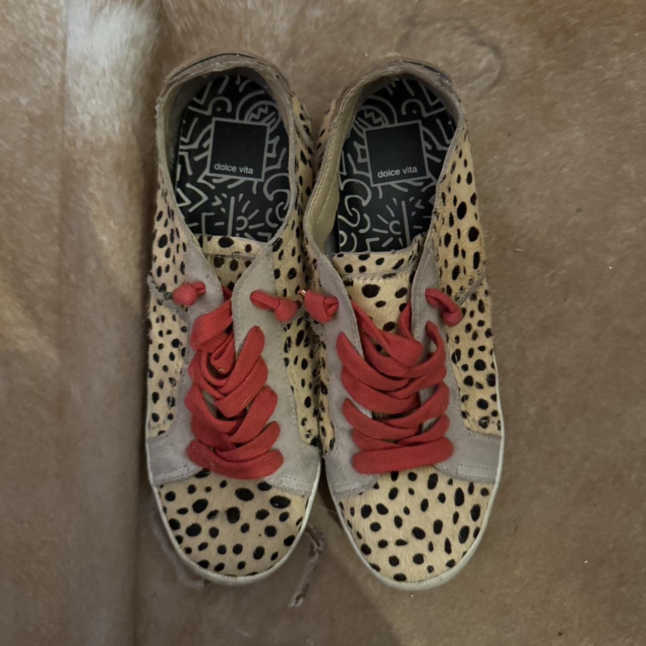 Dolce vita leopard sales sneakers with red laces