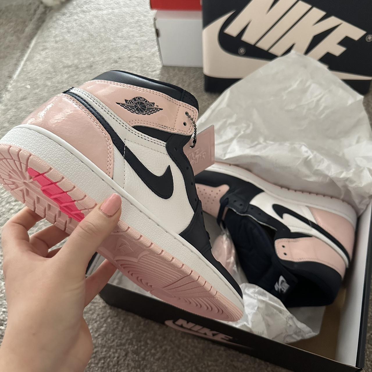 Bubblegum pink Retro Jordans High Very Very Cute shoe - Depop