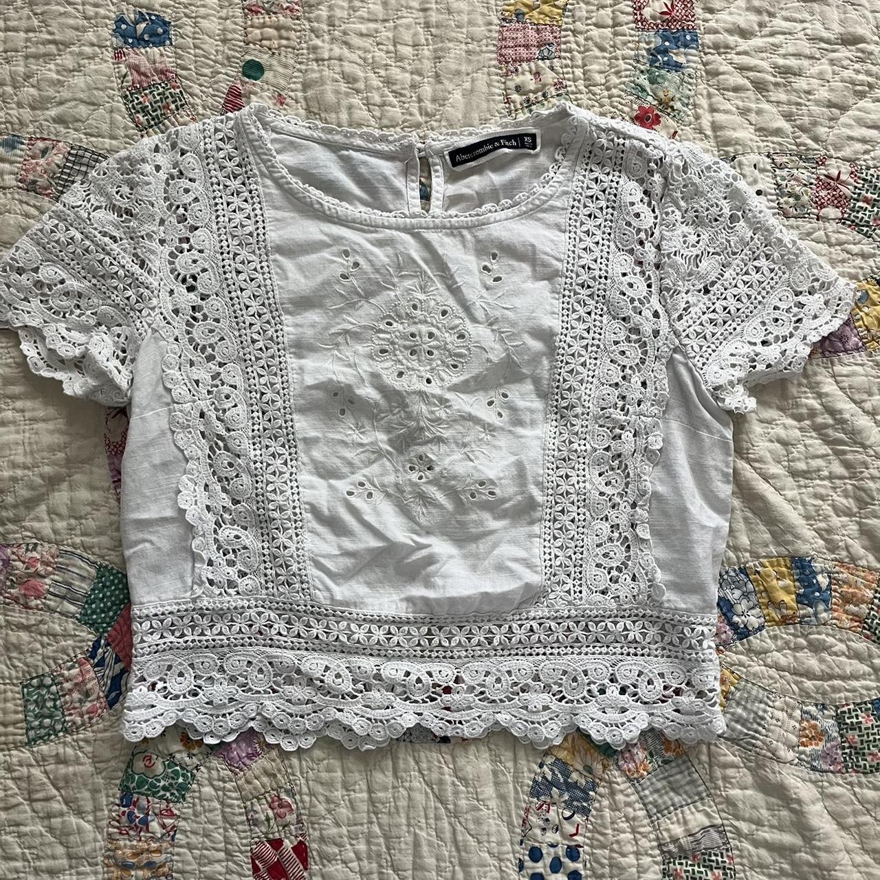 Abercrombie & Fitch Women's Crop top - White - XS… - image 1