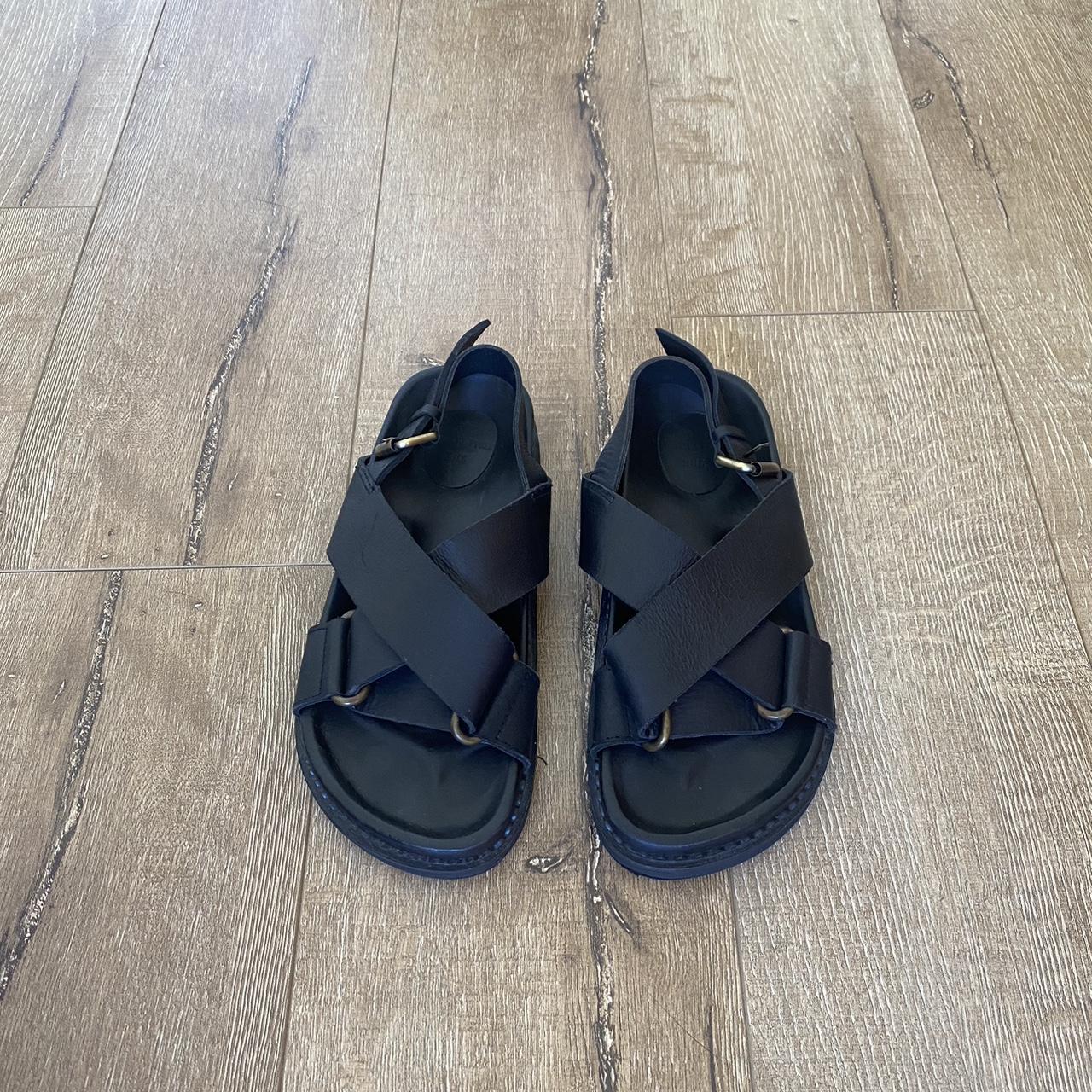 The Bali Tailor Alila Sandal Black leather sandal... - Depop