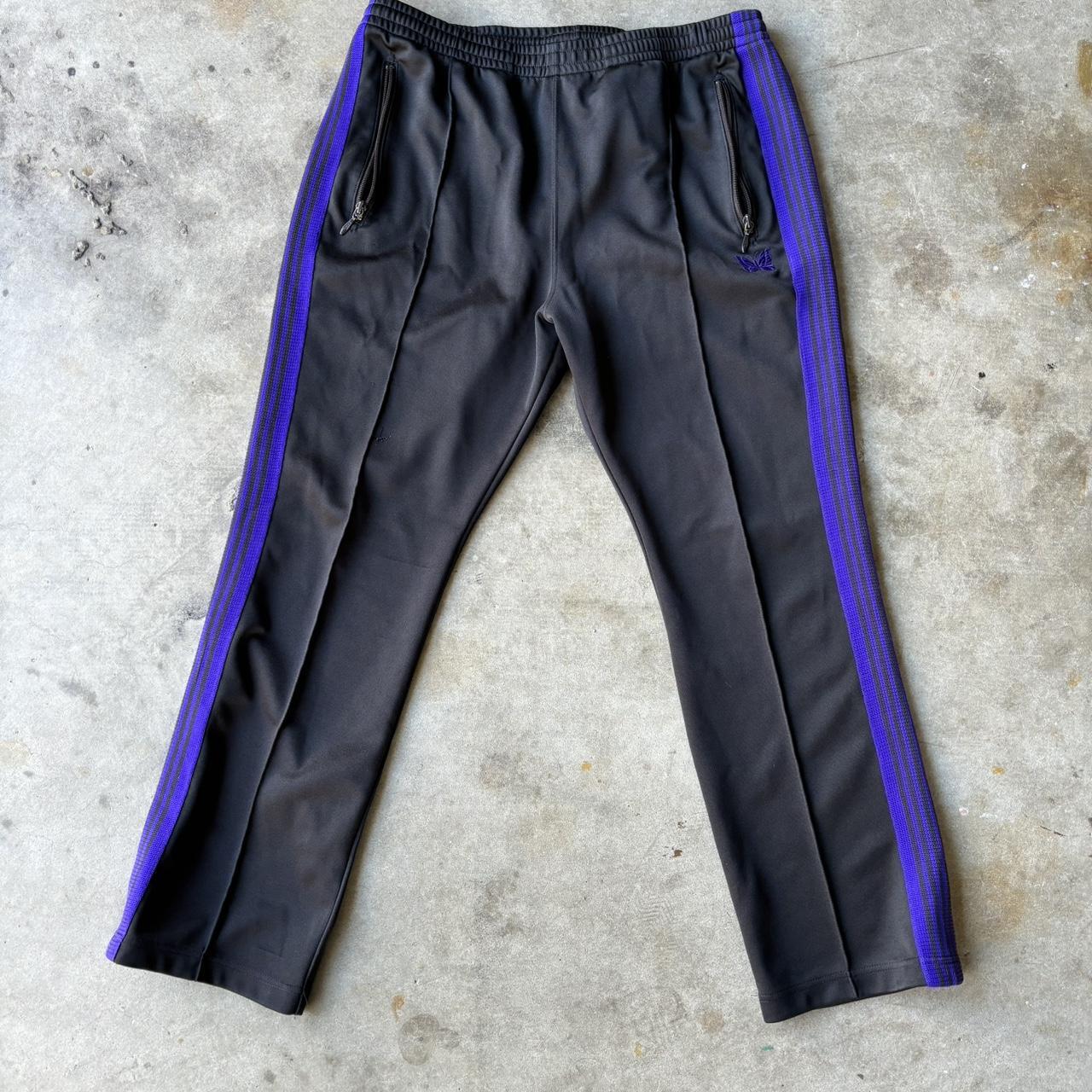 Black and purple track hot sale pants