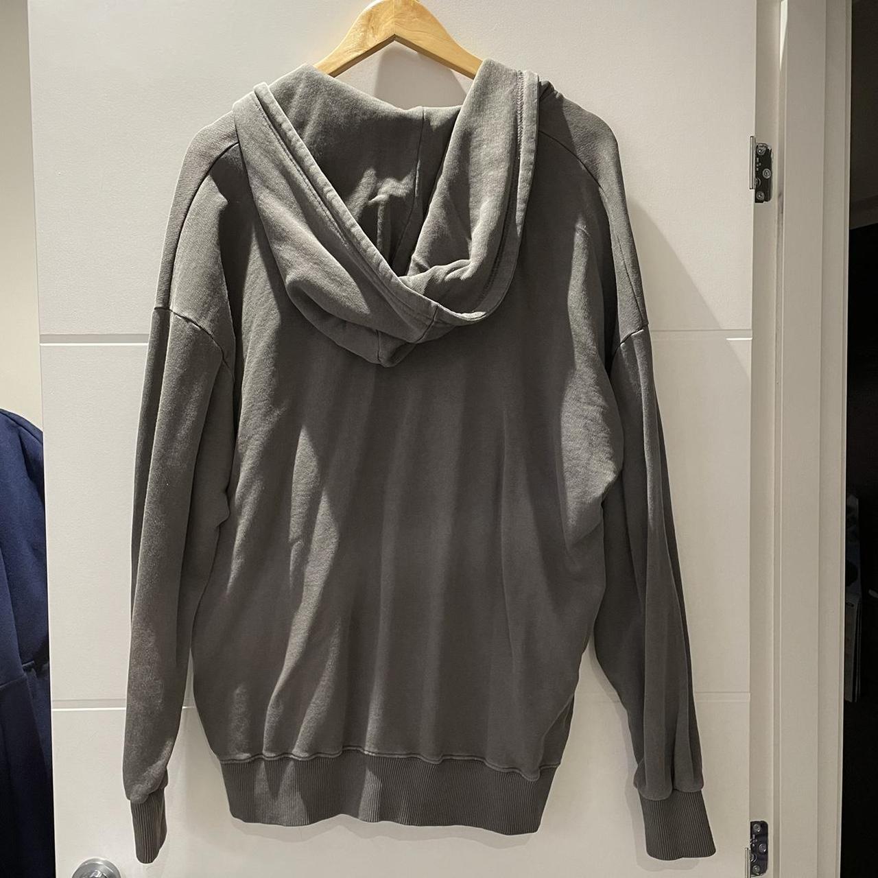 PULL&BEAR oversized grey zip-up hoodie. FREE... - Depop