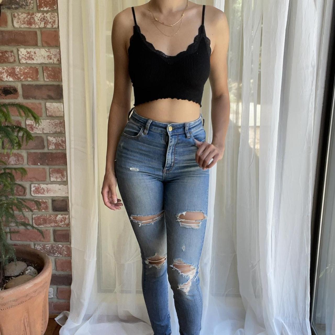 American Eagle Ripped long skinny jeans Size 2 - $16 - From Josie