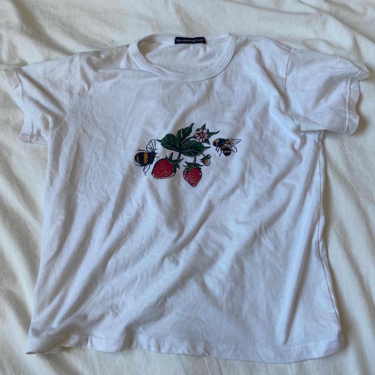 brandy melville rare bees and strawberries tee! no | Depop