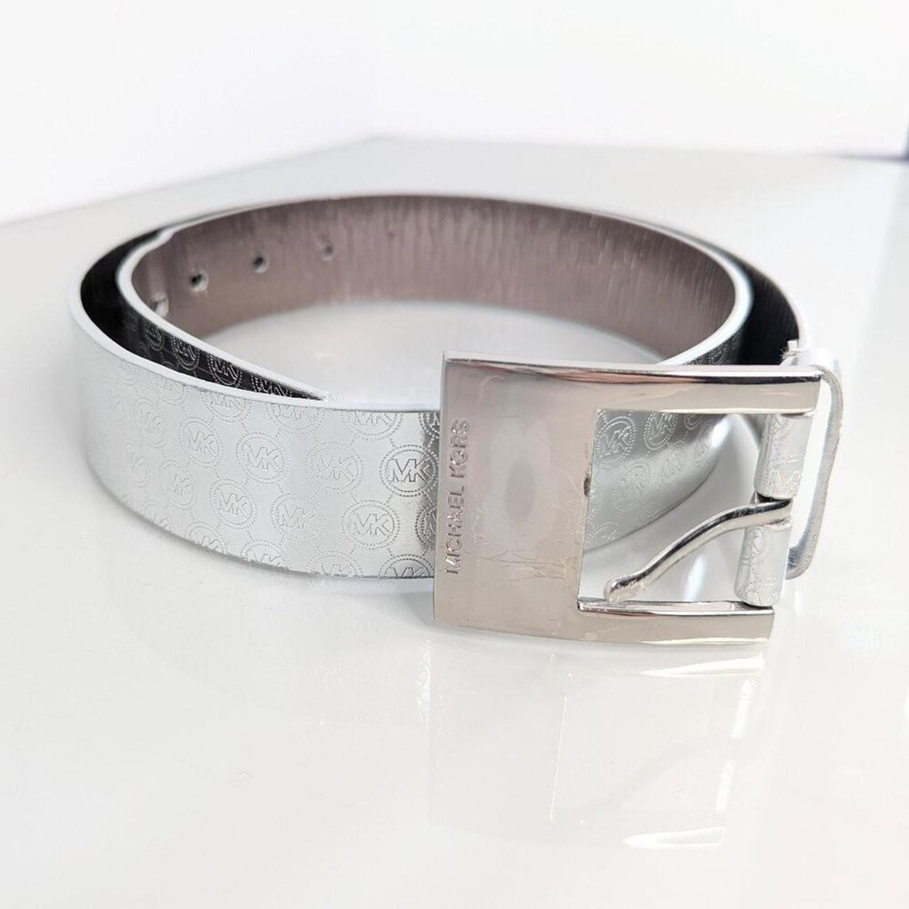 Michael kors belt womens silver online