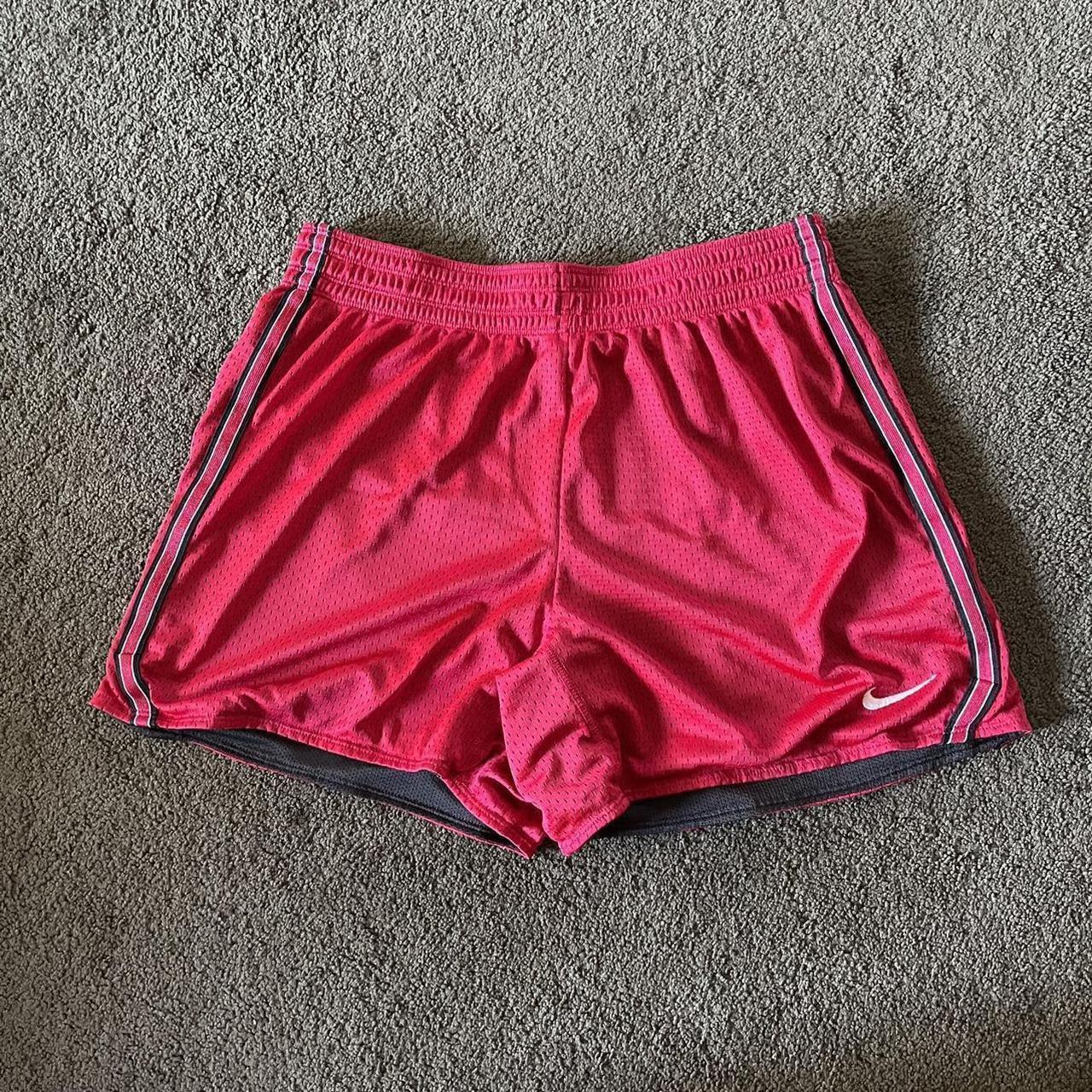 grey and pink nike shorts