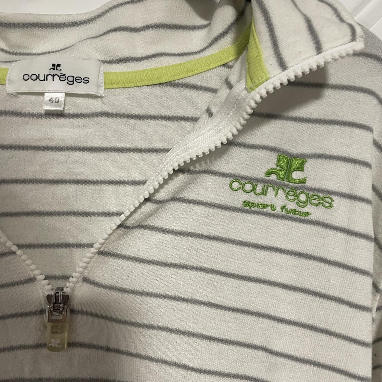 Courrèges Women's White and Grey Shirt (2)