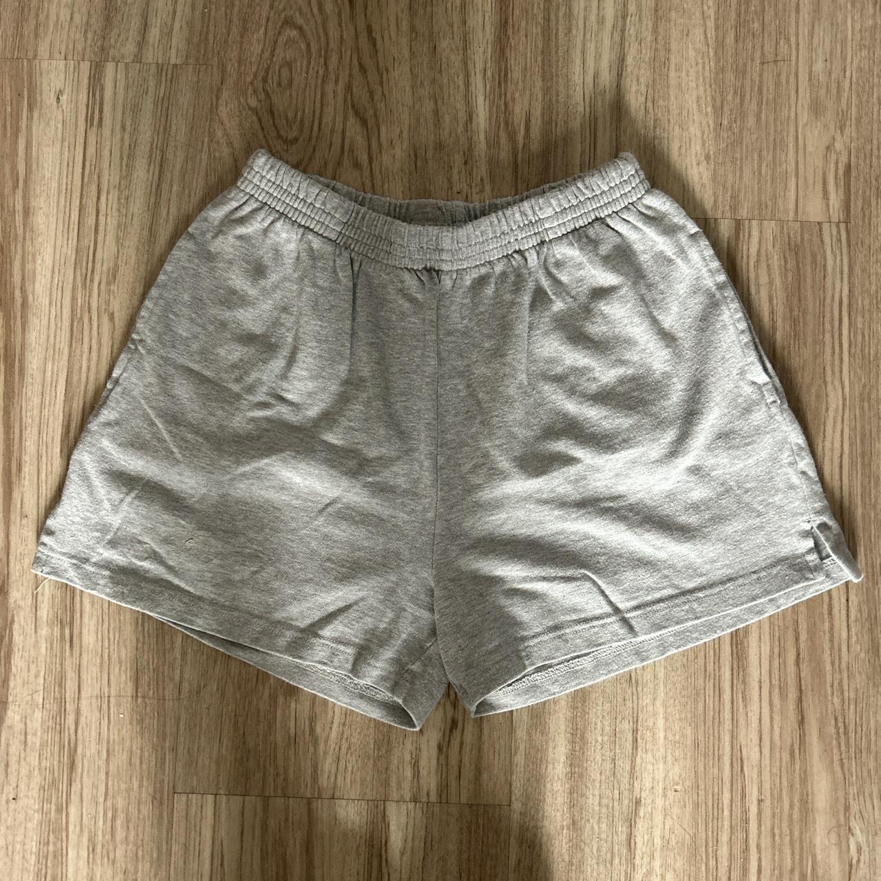 Brandy Melville Gray Rosa Fleece Sweatshorts. In... Depop