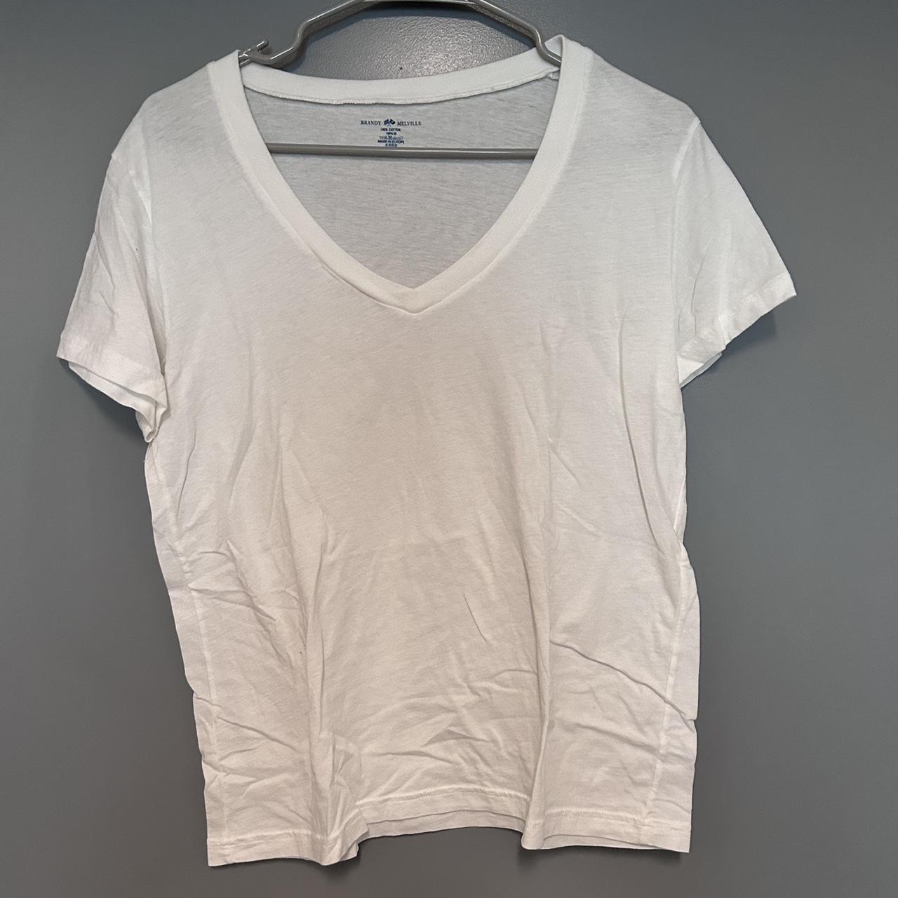 Brandy Melville ashley cotton v neck top. Super... - Depop