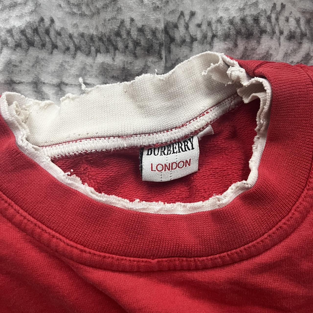 Burberry sweatshirt red best sale