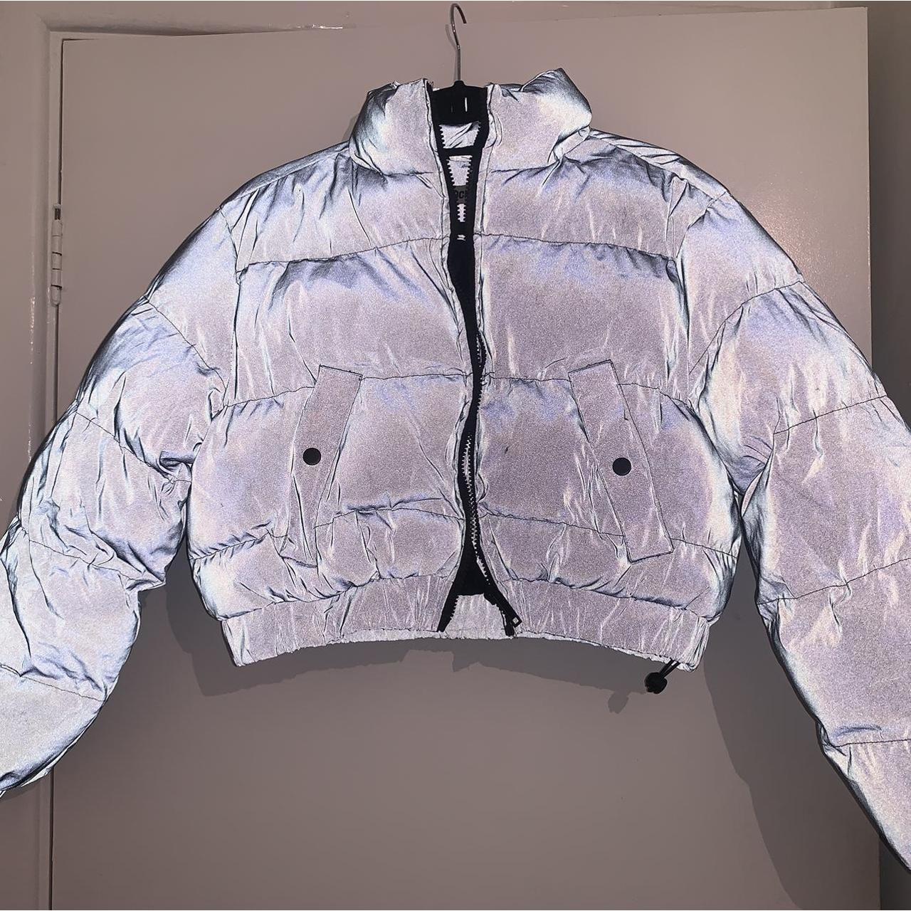 The Rockn Rev cropped reflective puffer jacket,