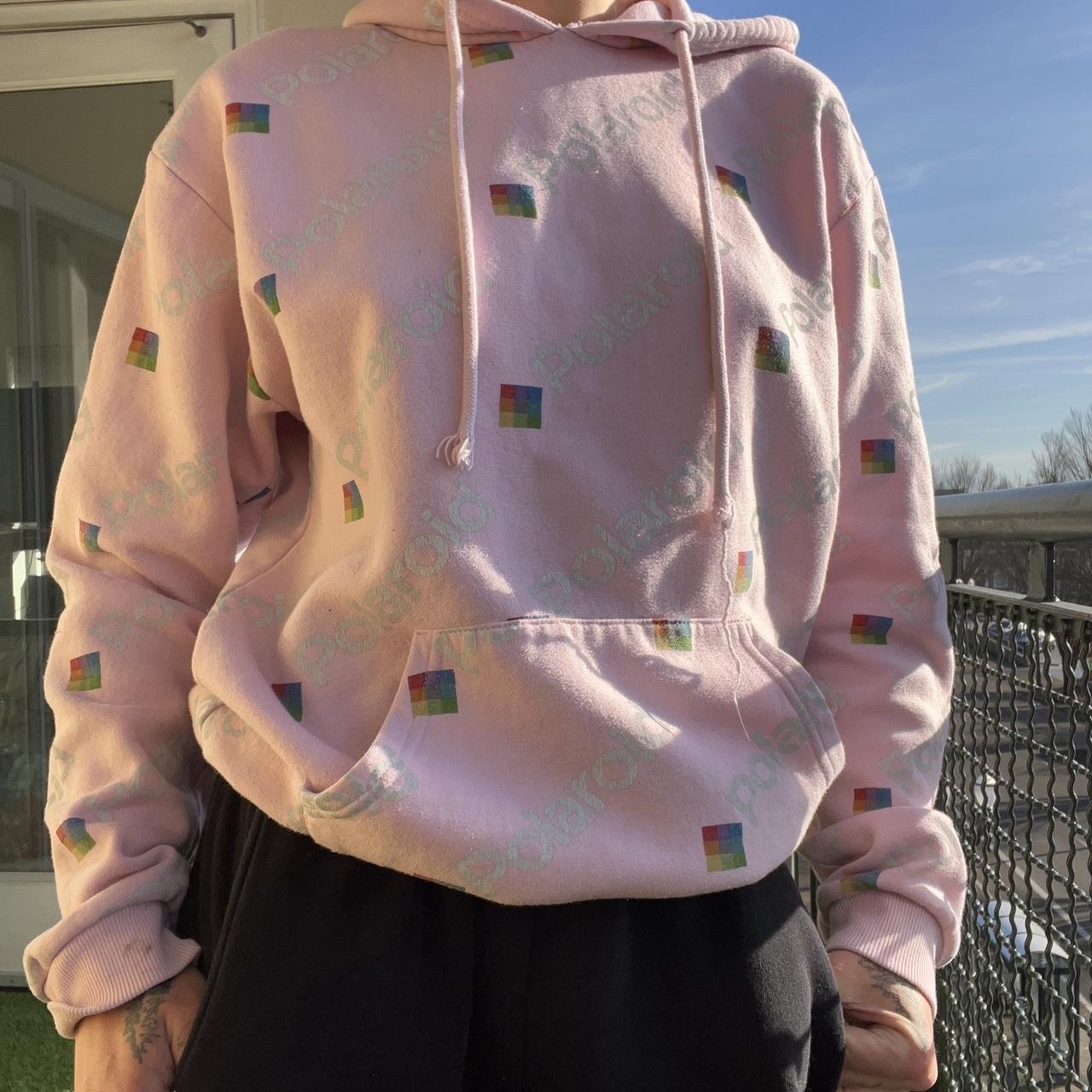 Pink on sale polaroid hoodie