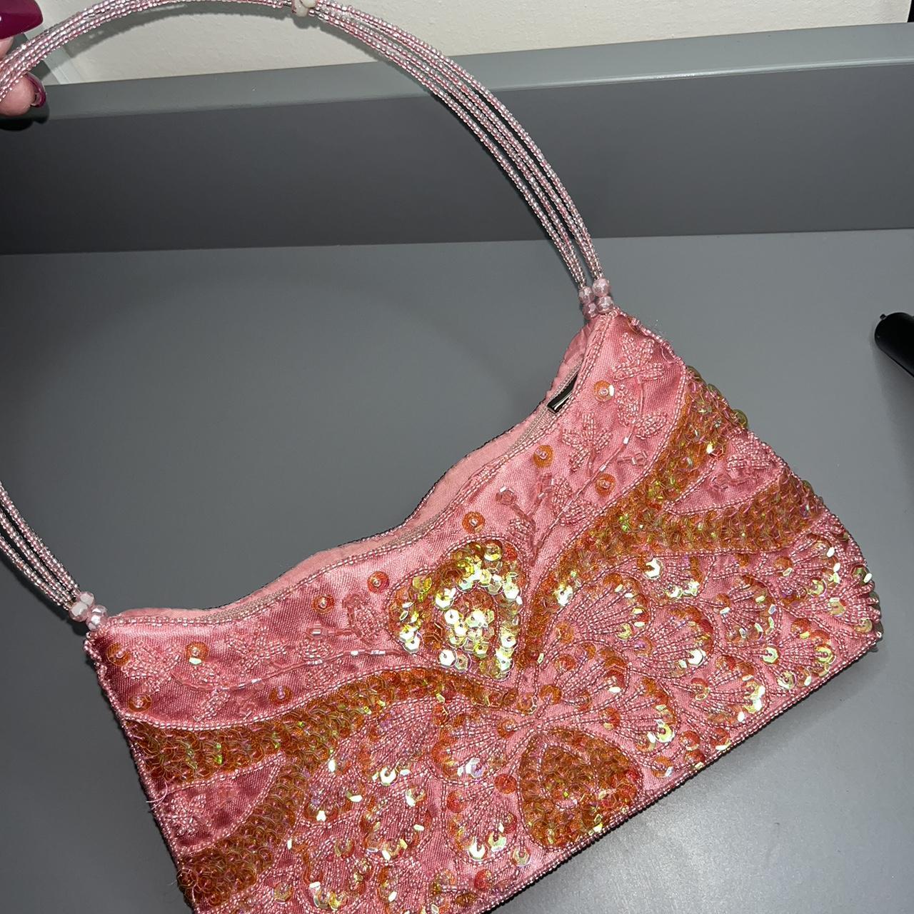 Magenta Pink Sequin Slouch Shoulder Clutch Bag | Oliver Bonas | Clutch bag, Pink  pouch, Statement clutch bag