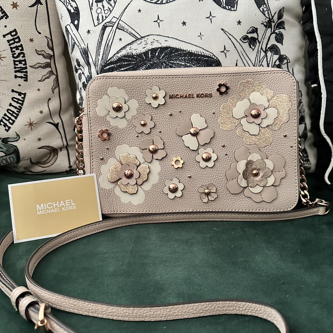 Jet set floral embellished leather crossbody sale