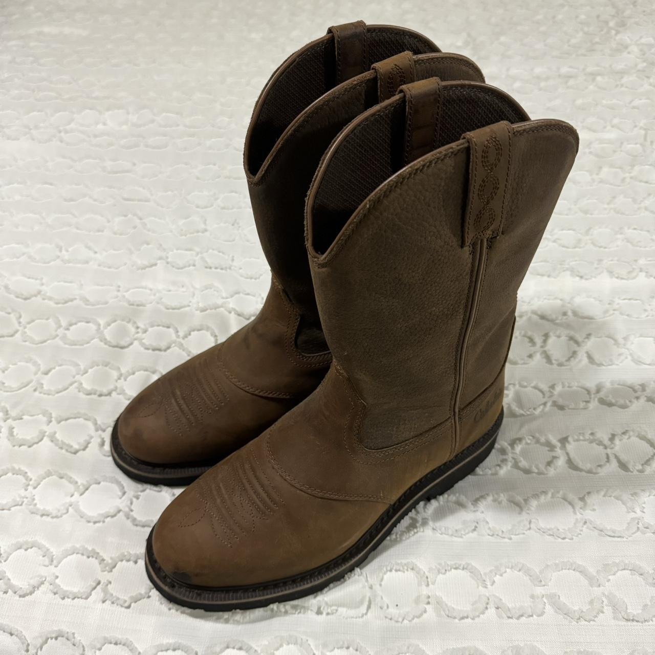 Cabela’s cowboy work boot Brown Size US... Depop