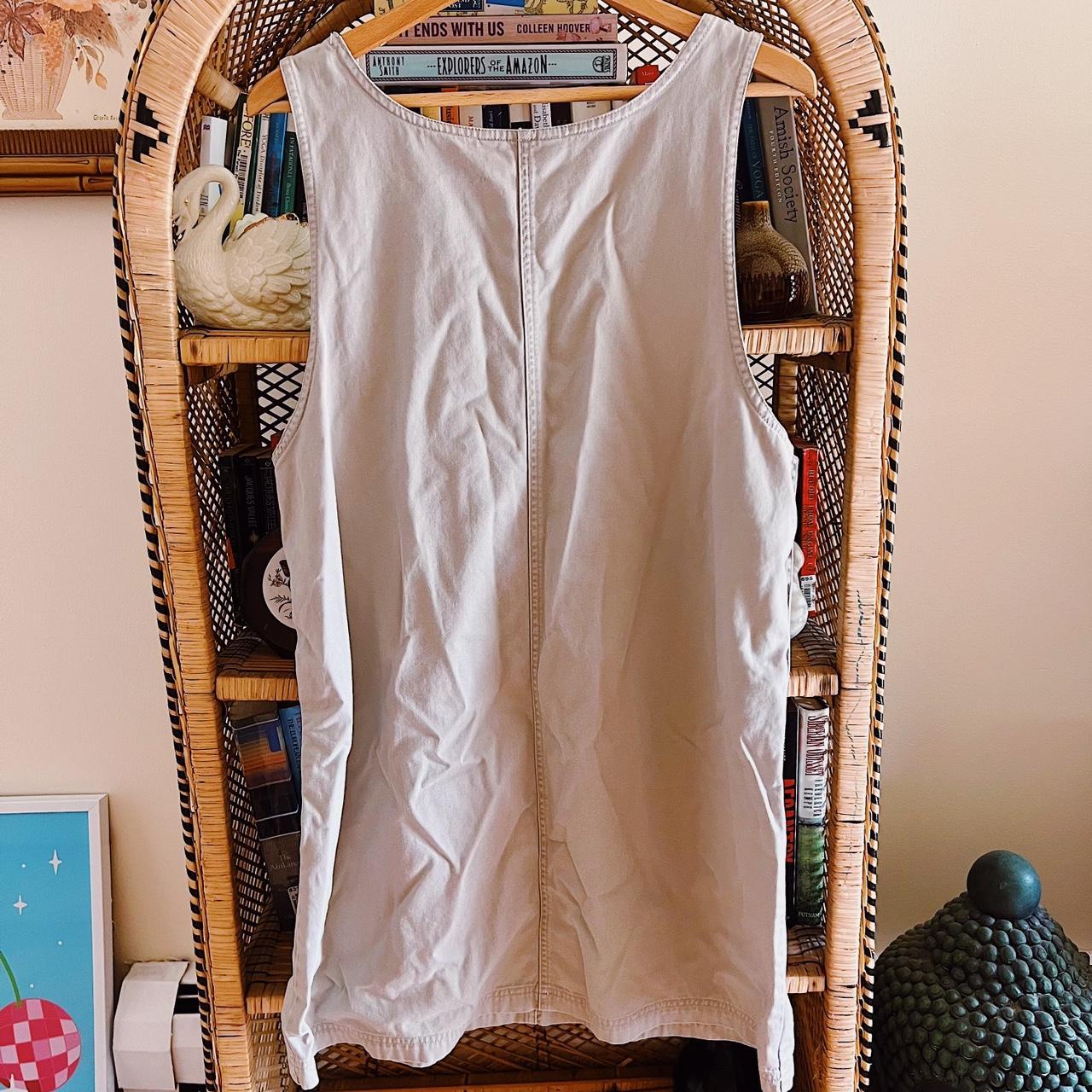 Khaki dress 🤍 Vintage 90s cream khaki express... Depop