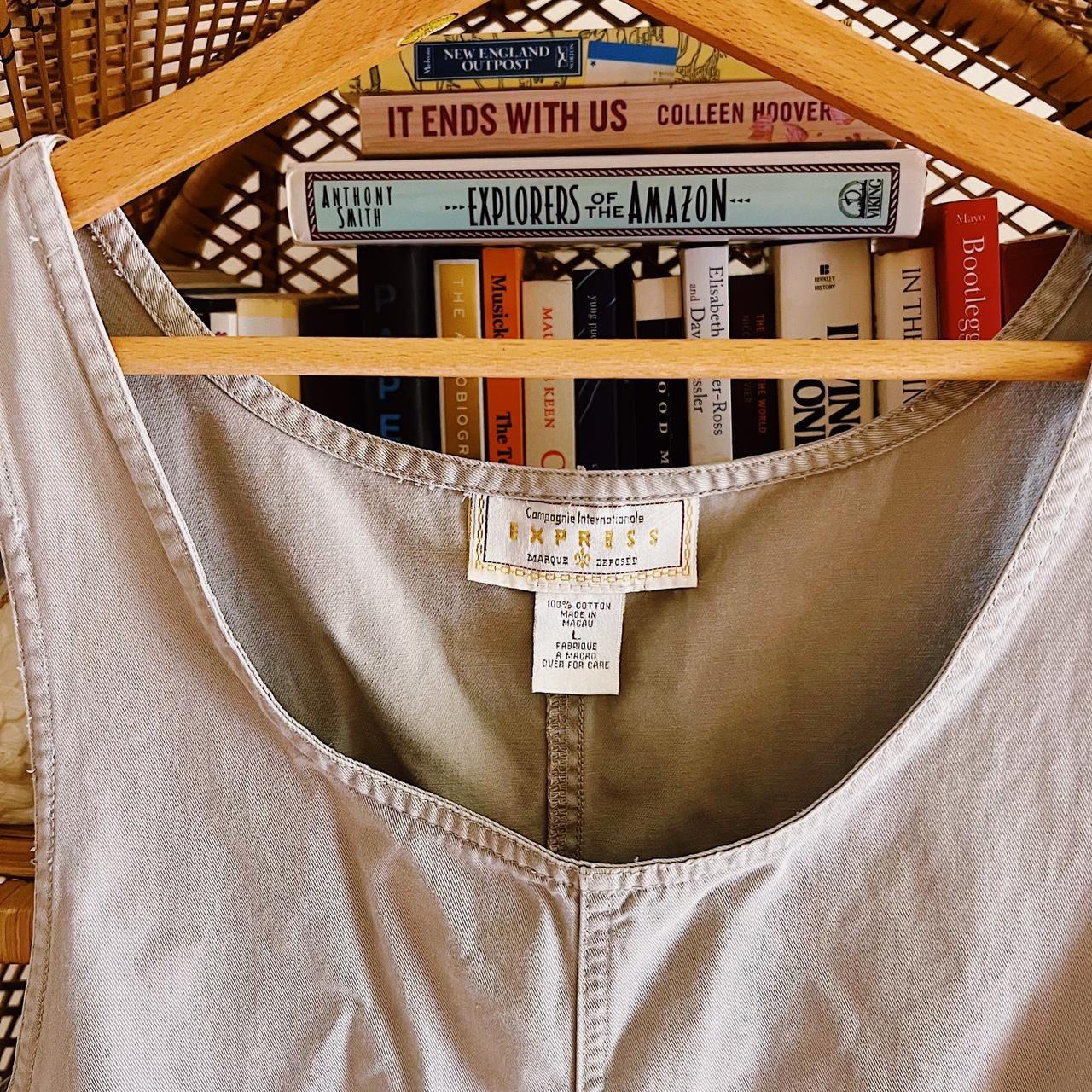 Khaki dress 🤍 Vintage 90s cream khaki express... Depop