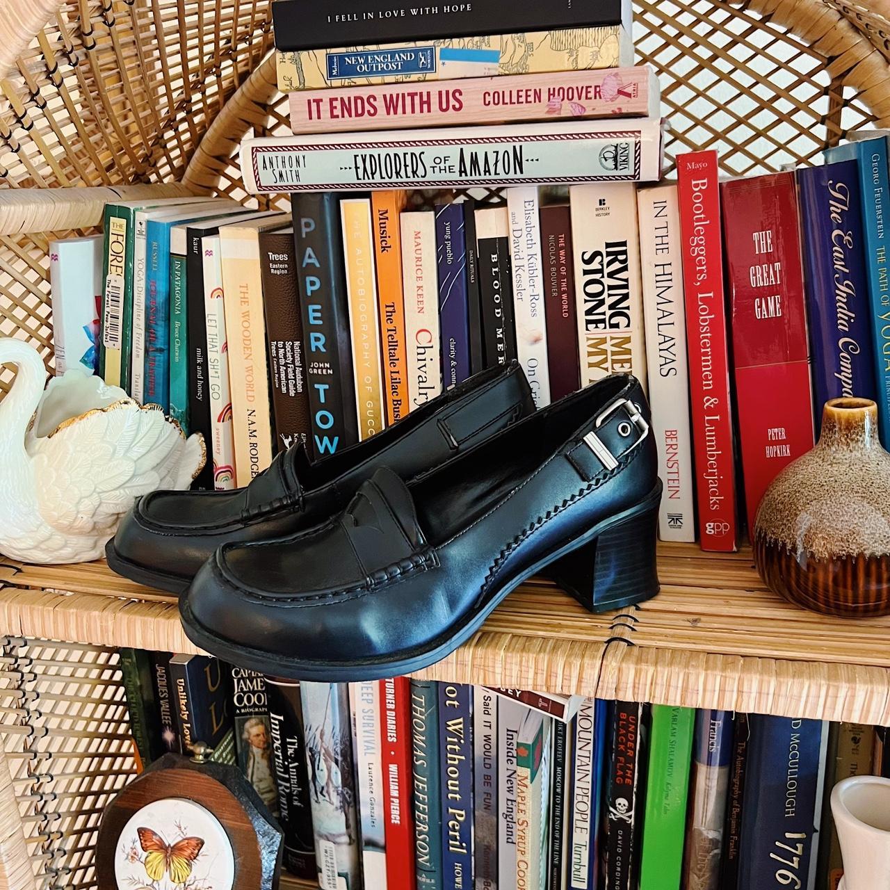 cute Oxford heels 🤍 Late 90s black Oxford... - Depop