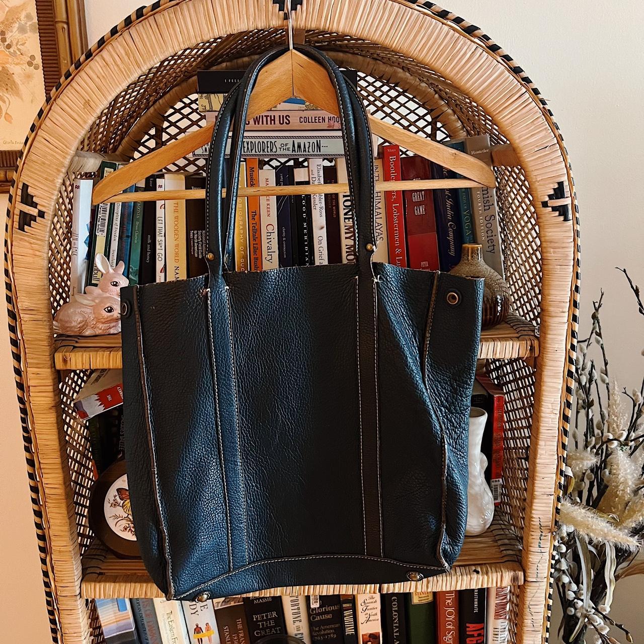 Shops NEW J. Crew The Carryall Leather Tote Navy Blue