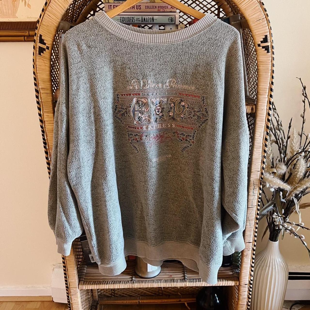 Express fuzzy sweatshirt online