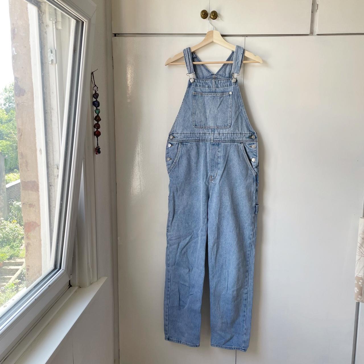 Monki Women S Blue Dungarees Overalls Depop