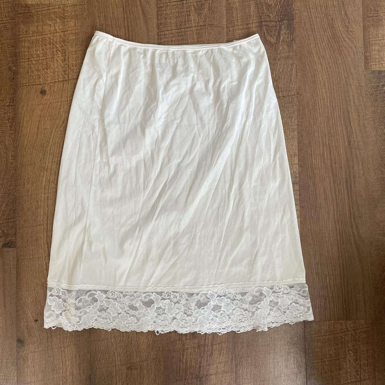 Vintage Satin Slip Skirt Gorgeous vintage slip... - Depop