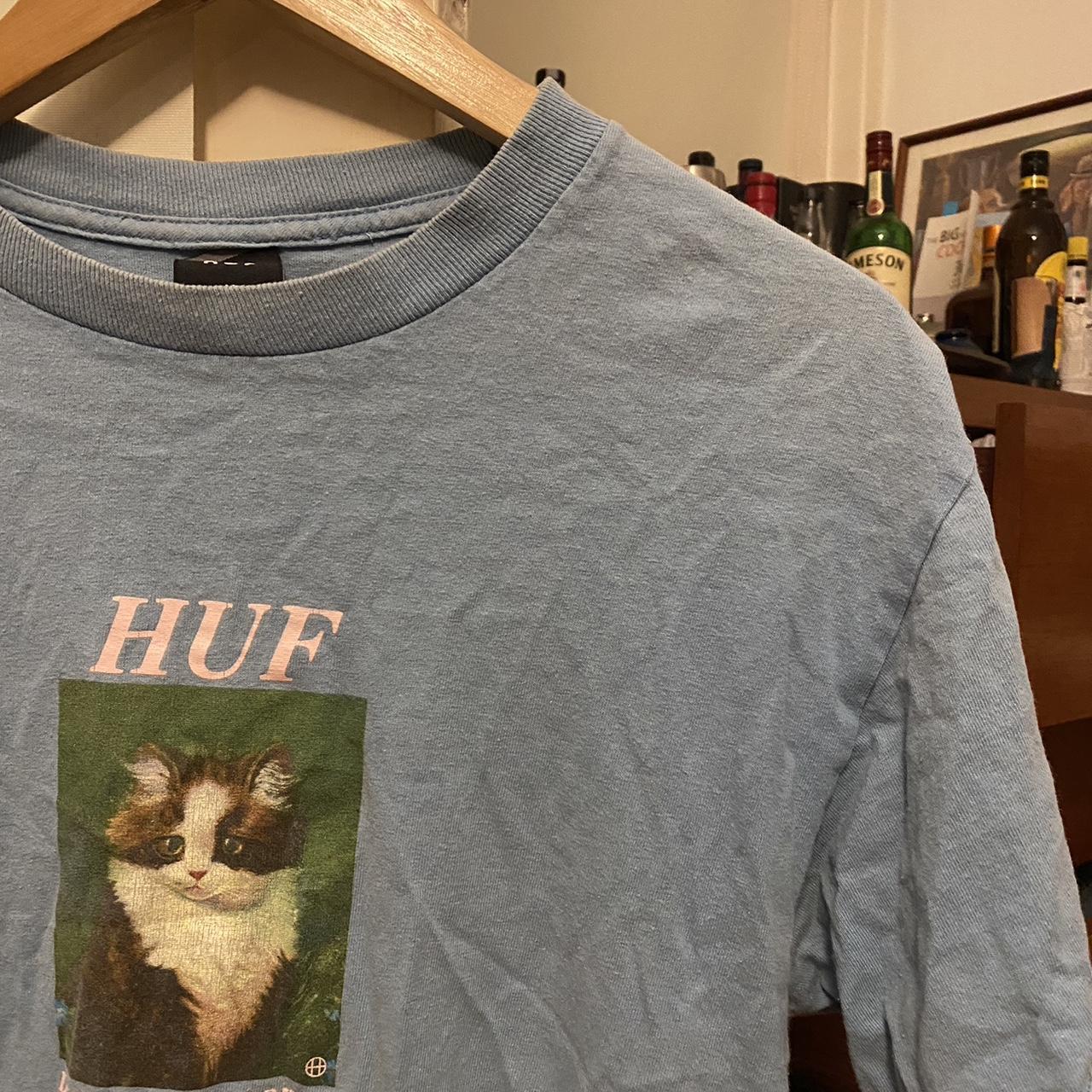 HUF Cat Tee Very cute, great quality just needs an... - Depop