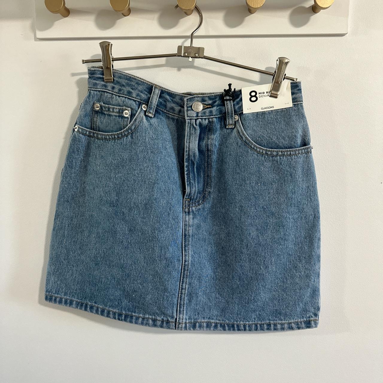 glassons mid rise denim skirt BNWT - Depop