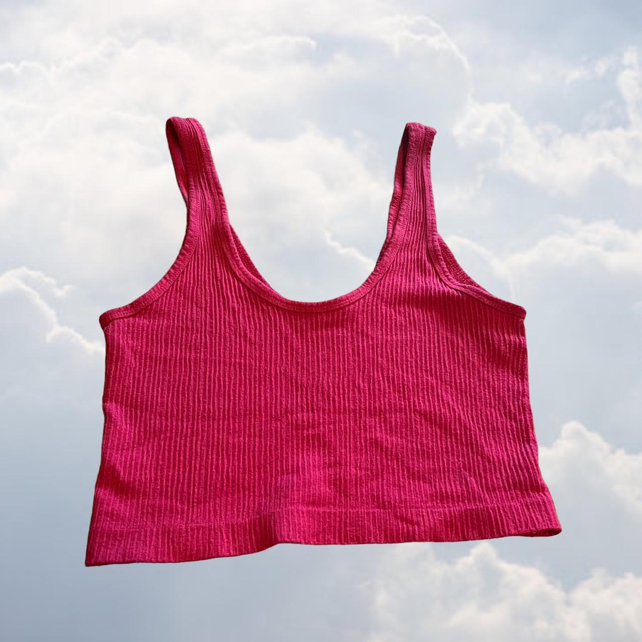 urban-outfitters-women-s-pink-crop-top-depop