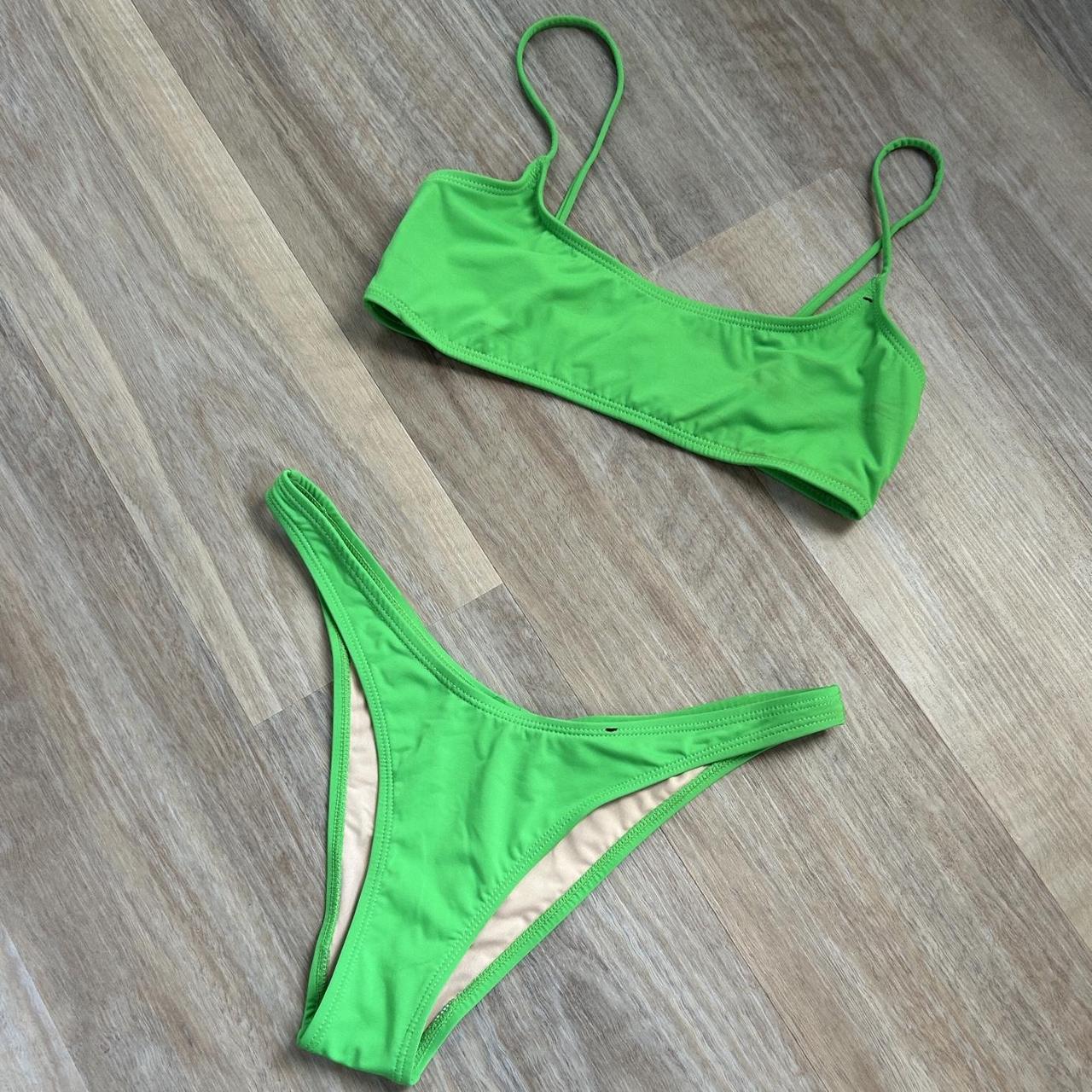 COTTON ON BIKINI FLURO GREEN Both size 6 Worn once Depop