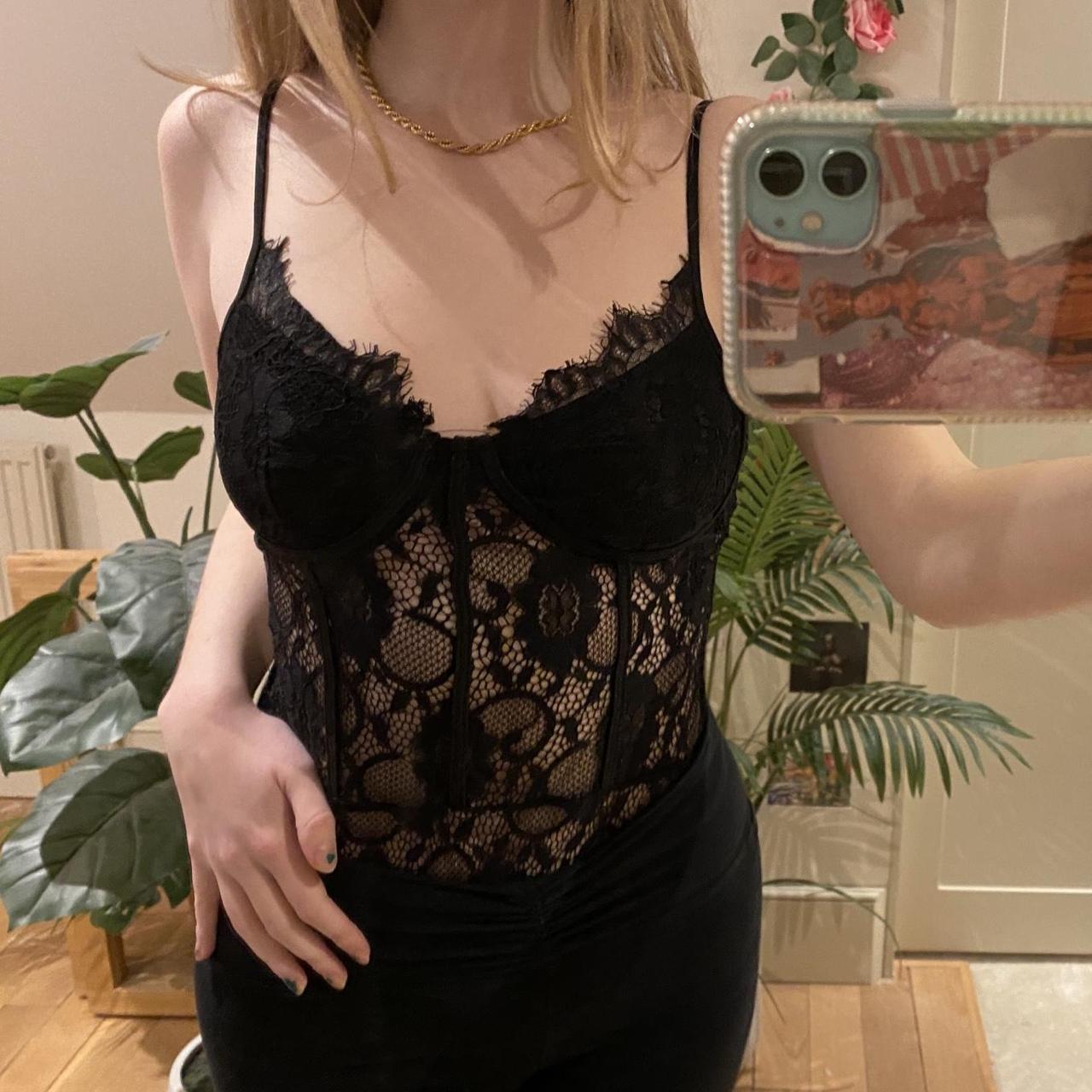 Missguided Women S Black Bodysuit Depop