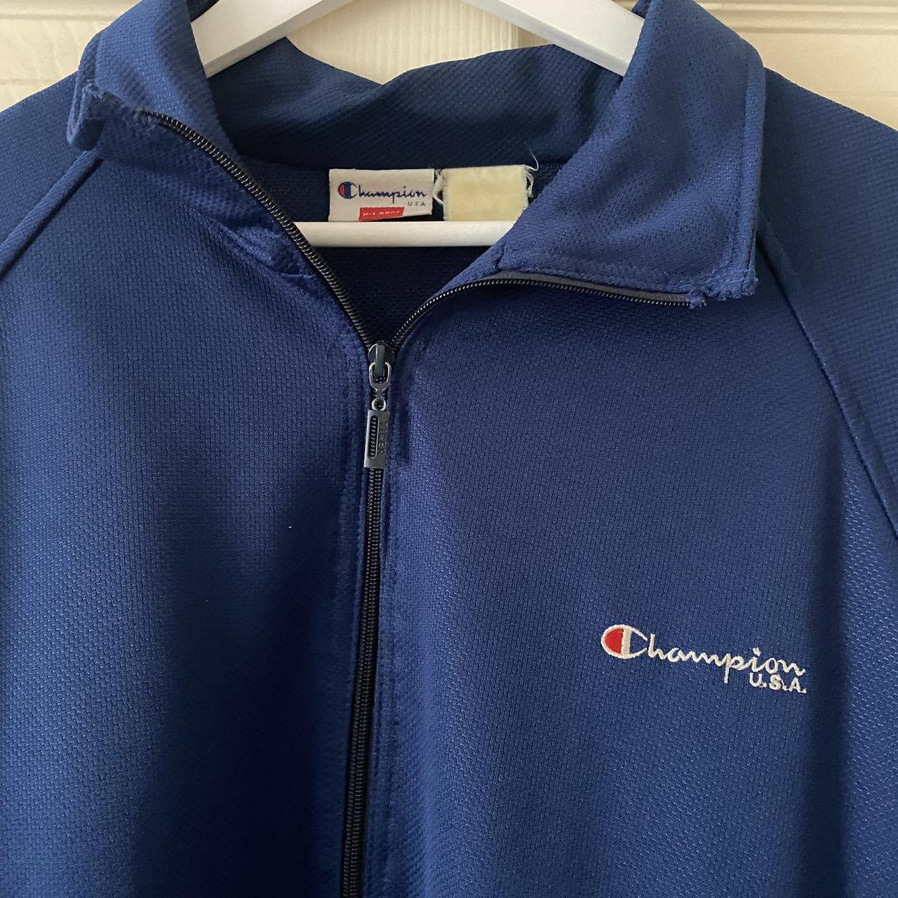 Champion Men's Blue Jacket | Depop