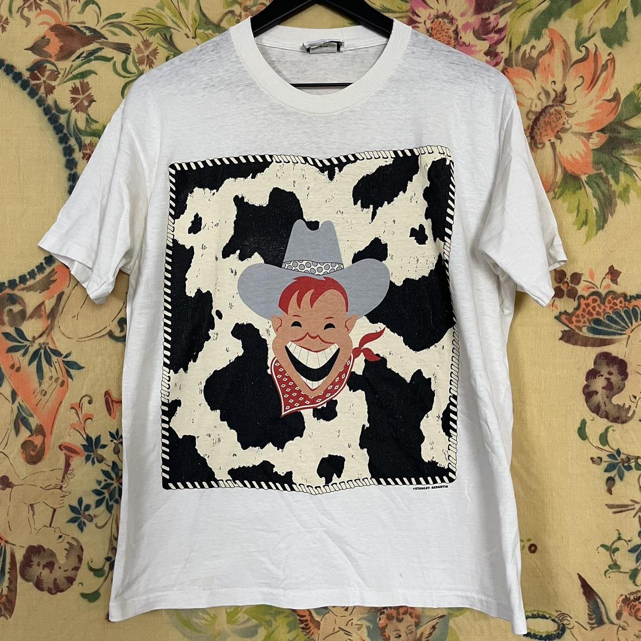 Vintage 80's Stanley Desantis Cowboy Pop Art t-shirt... - Depop