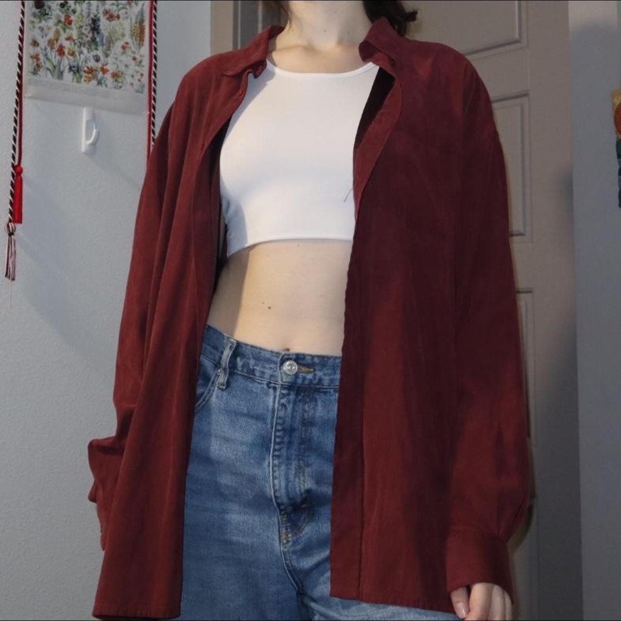 Typo Women's Burgundy and Red Shirt (3)